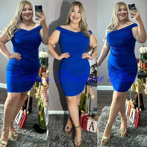 Talk To Me Dress  (Royal)