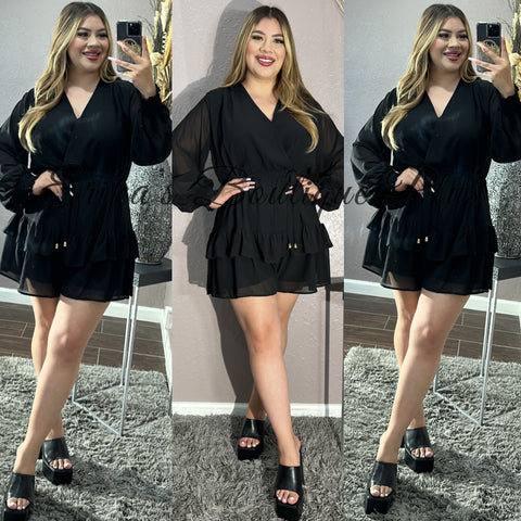 Tania Romper (black)