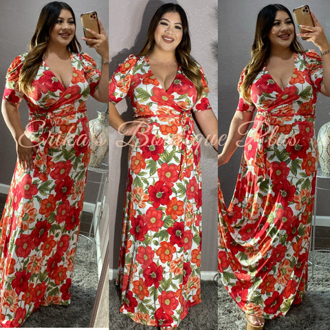 Valerie Maxi (floral white)