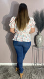 Peplum Floral Top