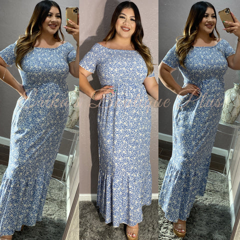 Camila Maxi (floral blue)