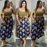 Floral Navy Skirt