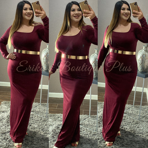 Esme Maxi Dress (burgundy)